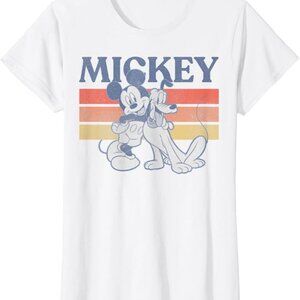 Disney Mickey And Friends Mickey And Pluto Retro Line T-Shirt